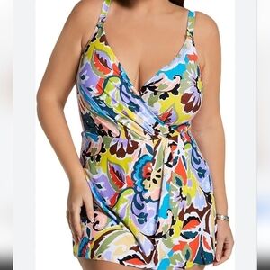 NWT Anne Cole Paisley Swim Dress plus size 20W